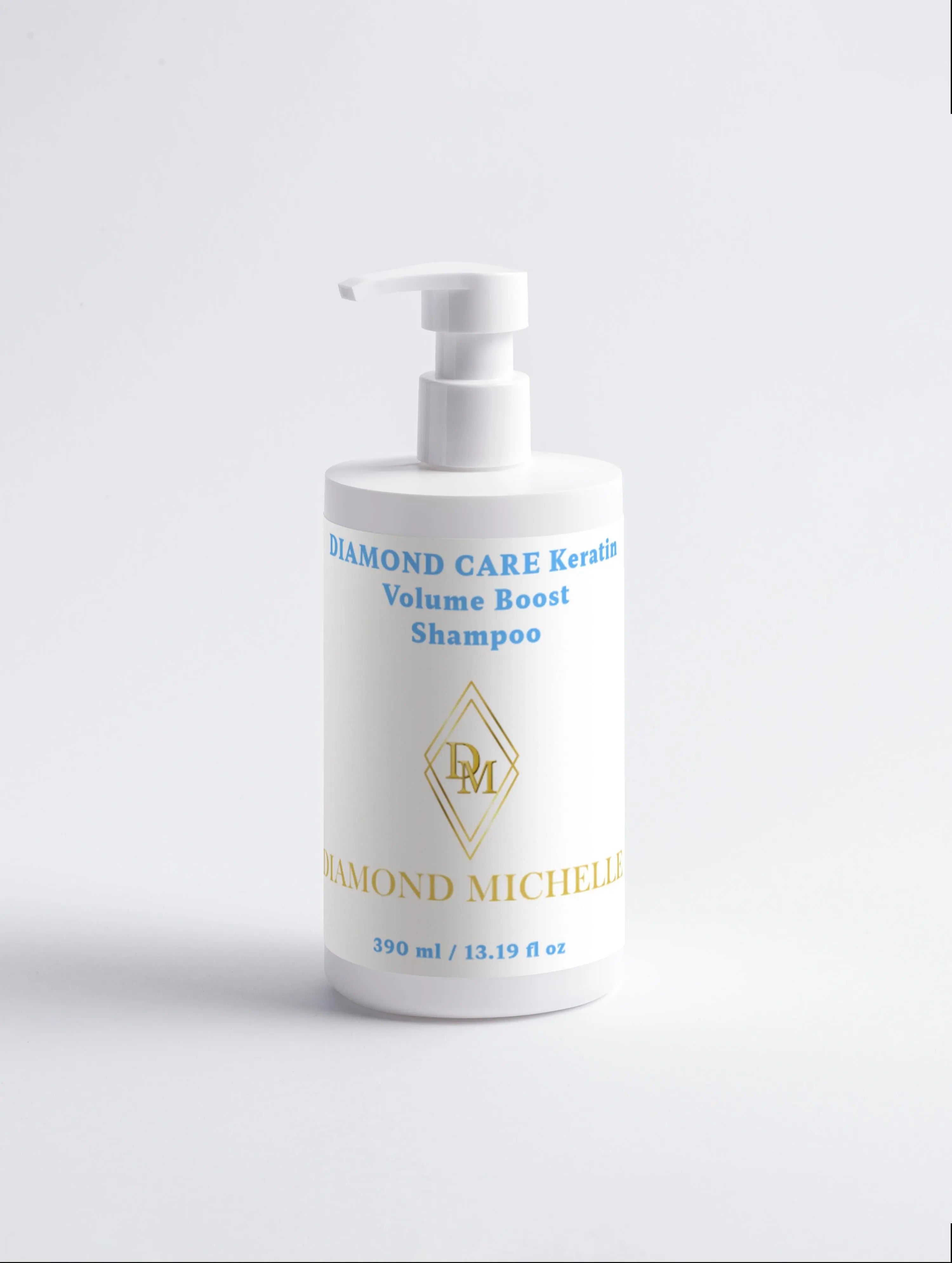 Diamond Care Keratin Volume Boost Shampoo by Diamond Michelle on a white background (front view)