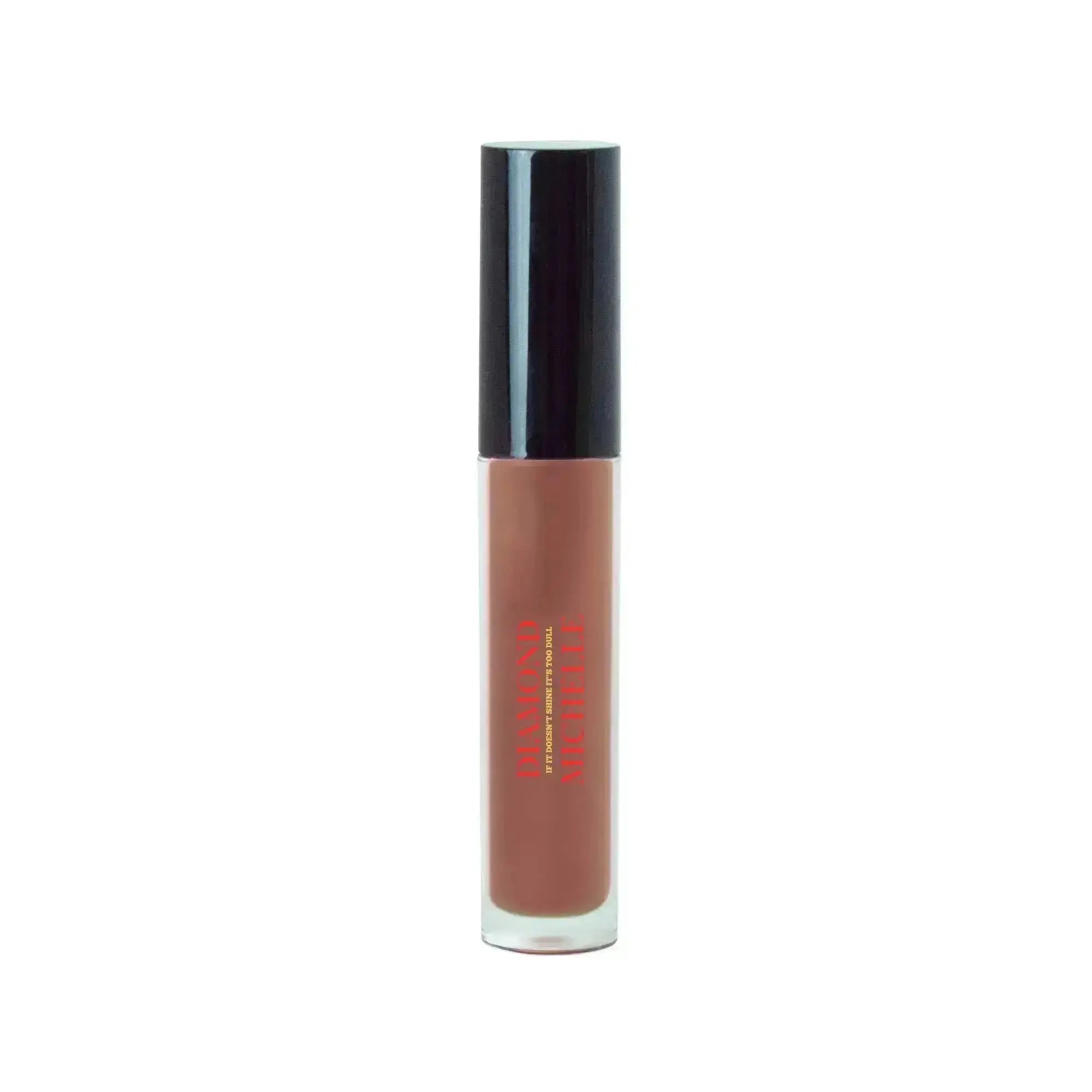 Diamond glow hot cocoa lip gloss on a white background