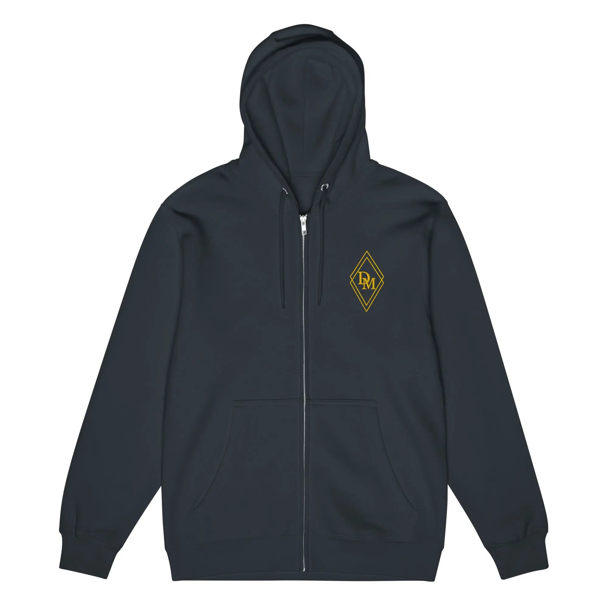 Premium zip up hoodie in navy luxury streetwear by Diamond Michelle