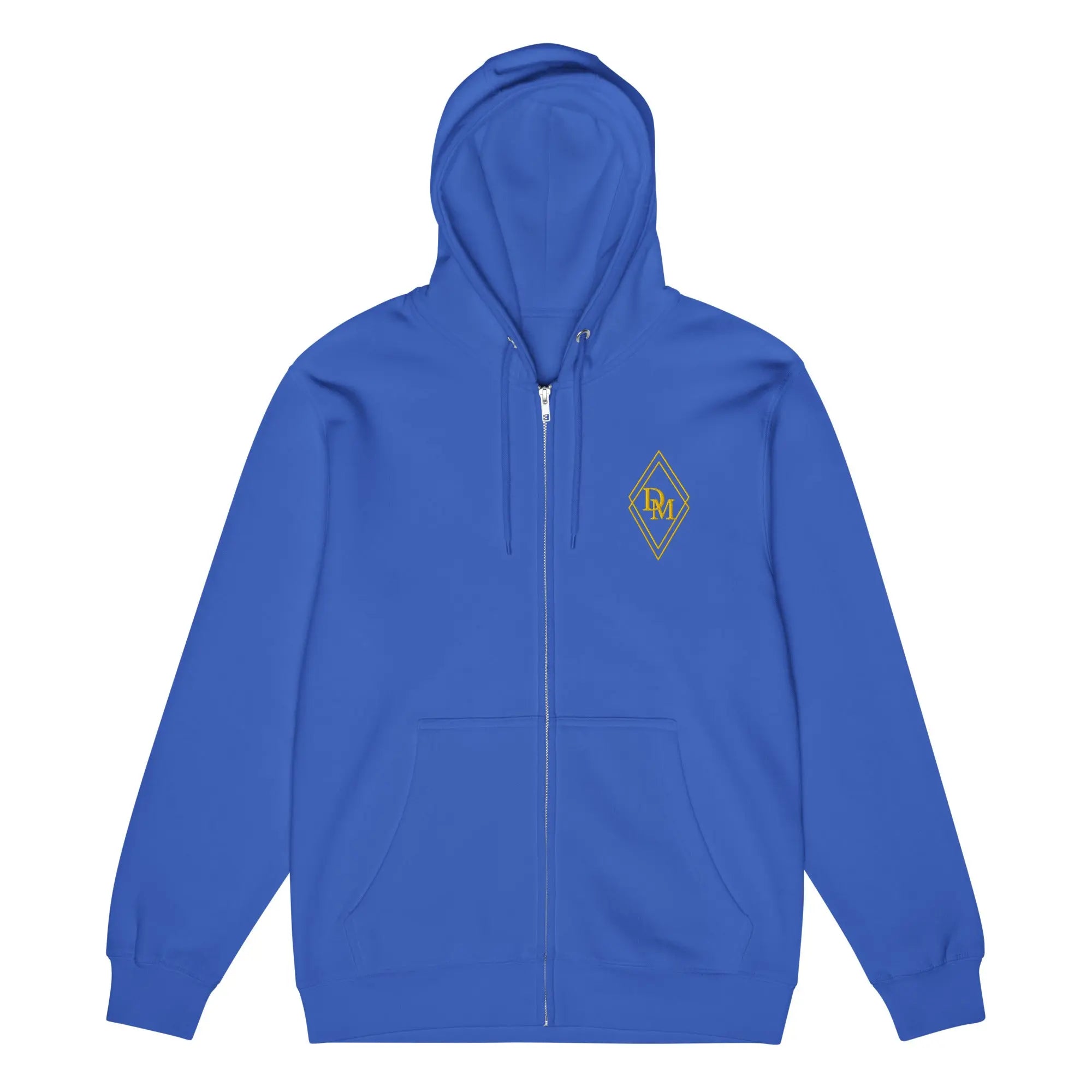 Premium zip up hoodie in true royal blue luxury streetwear by Diamond Michelle
