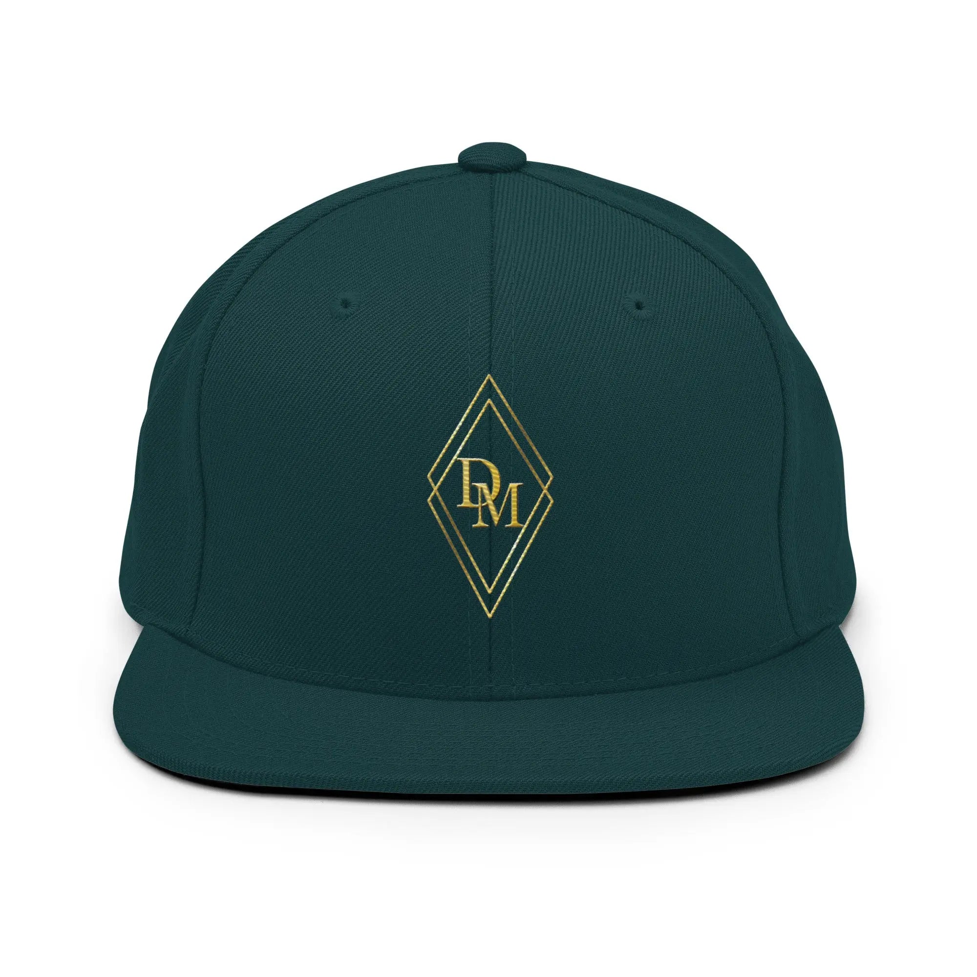 Spruce luxury snapback hat with structured fit by Diamond Michelle