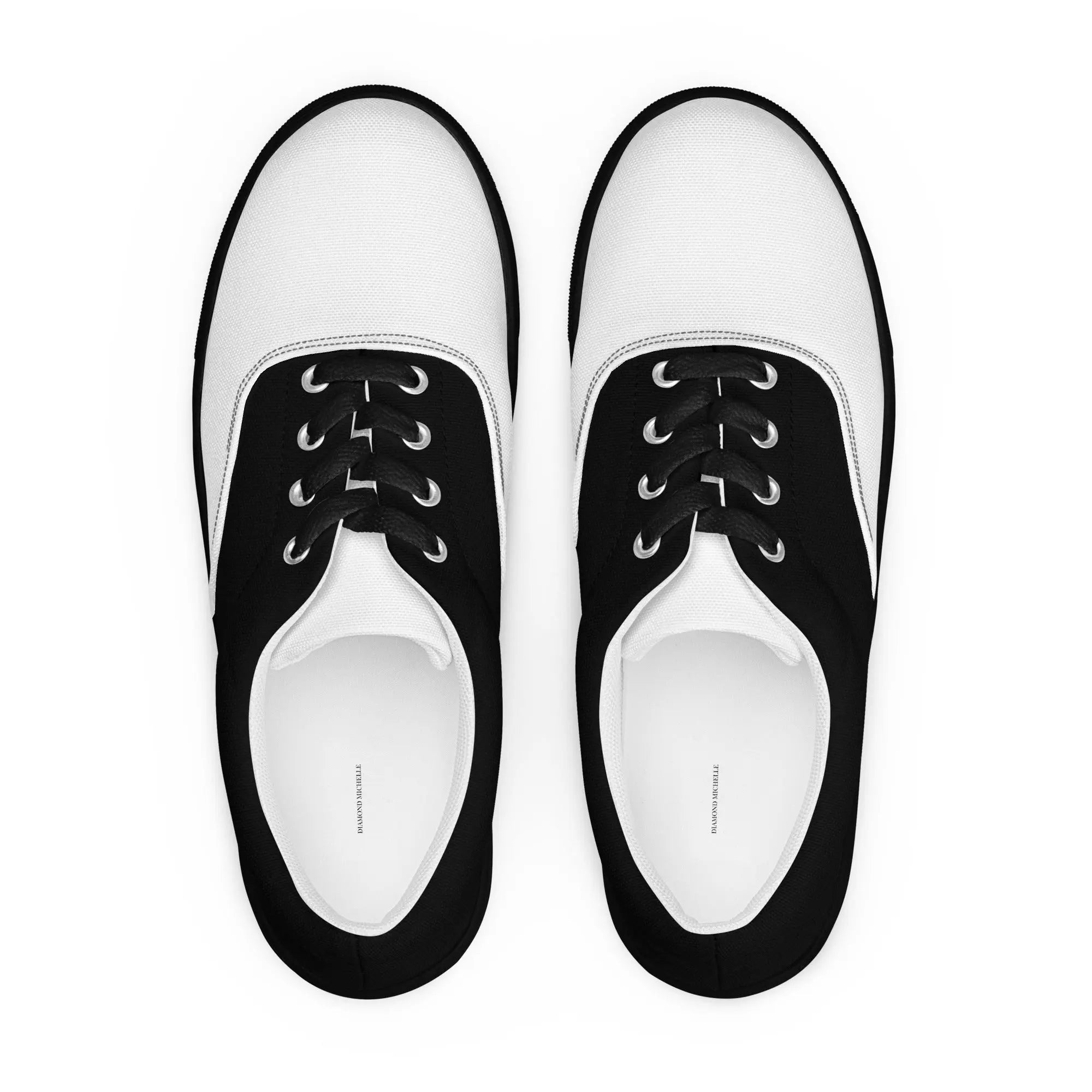 Men's Black and White K Smith Lace-Ups front view