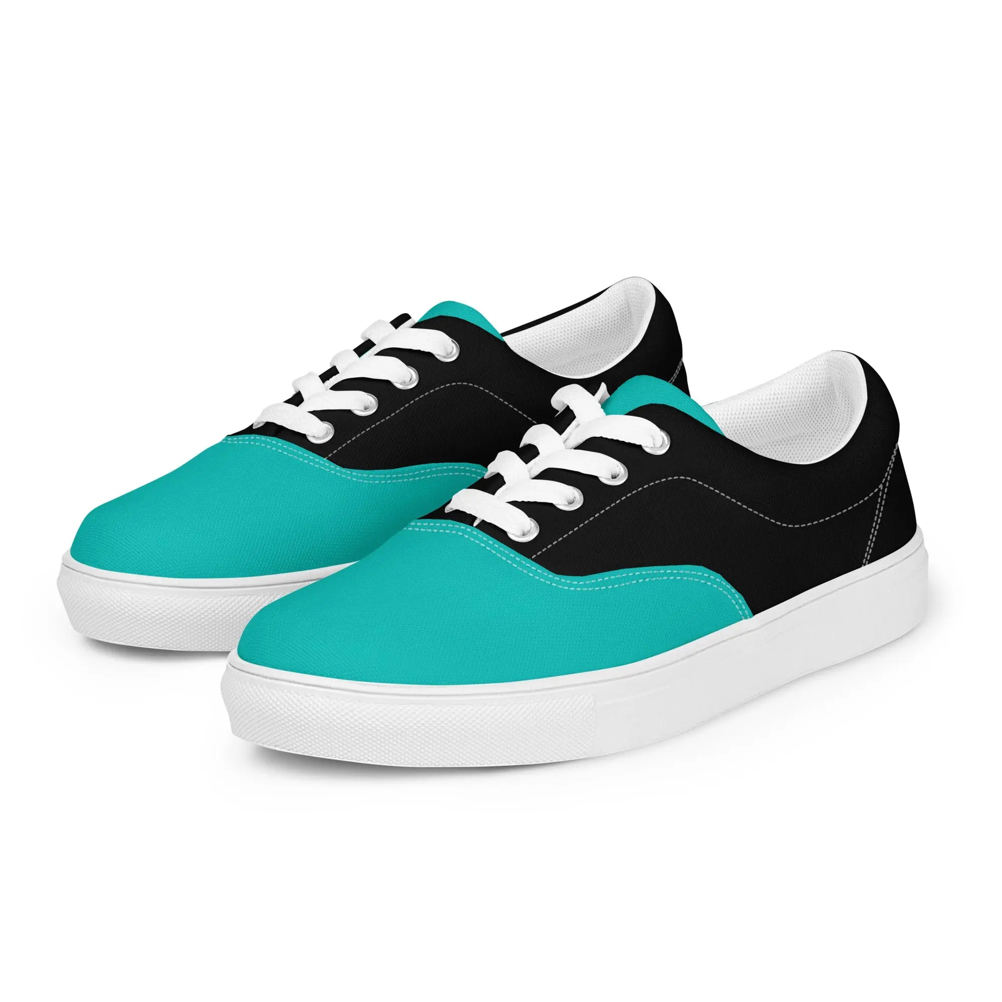 Men's Iris Blue, Black, and White K Smith Lace-Ups left front view on a white background