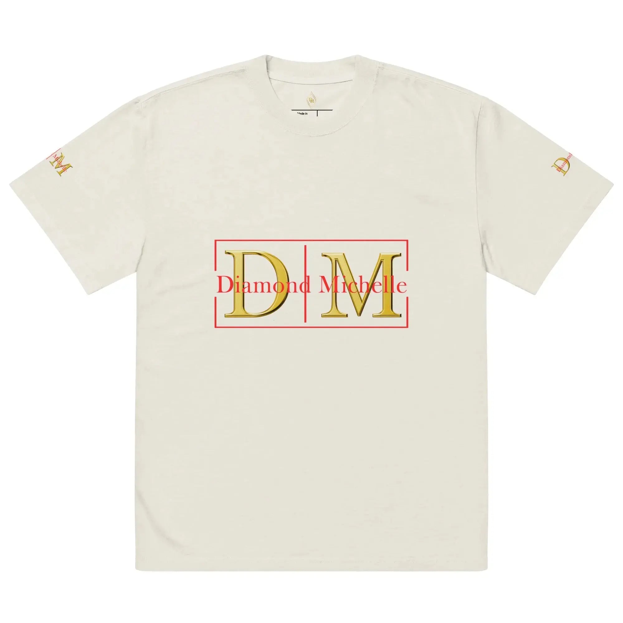 Diamond Michelle Oversized Faded Bone Colored T-shirt