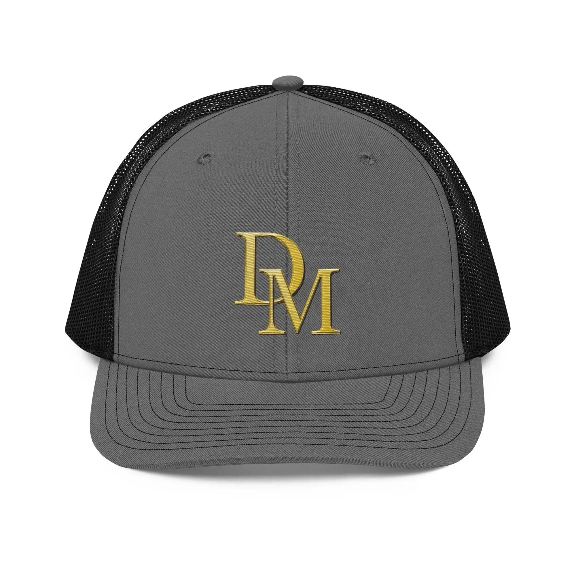 Charcoal and black premium trucker cap luxury streetwear accessory by Diamond Michelle