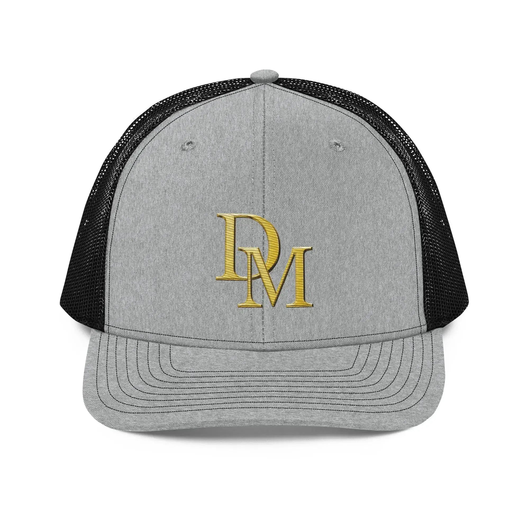 Heather grey and black premium trucker cap luxury streetwear accessory by Diamond Michelle