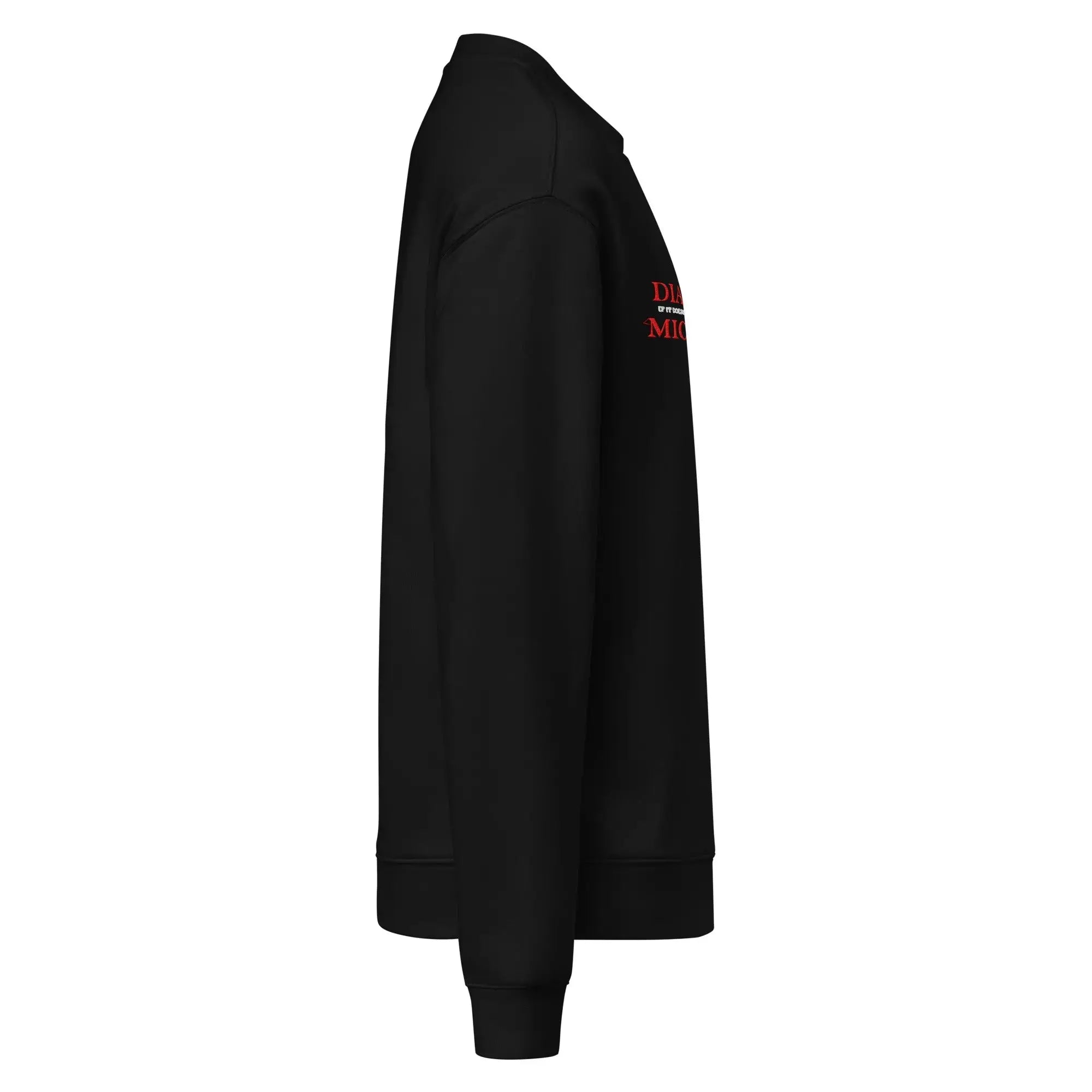 Diamond Michelle Black Unisex Relax Crew Neck Sweatshirt (Right Side View)