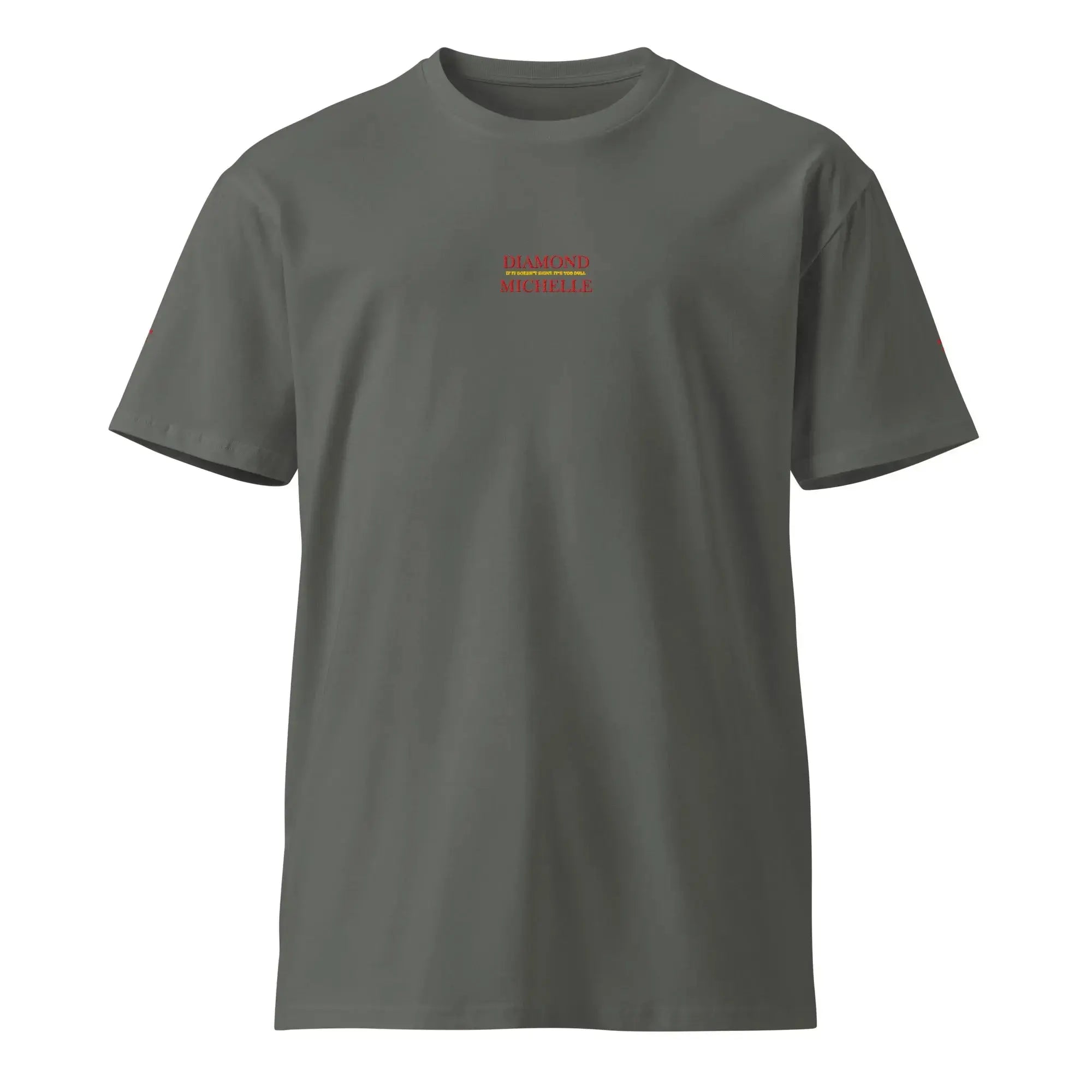 Diamond Michelle Unisex Premium T-Shirt Charcoal (Front View)