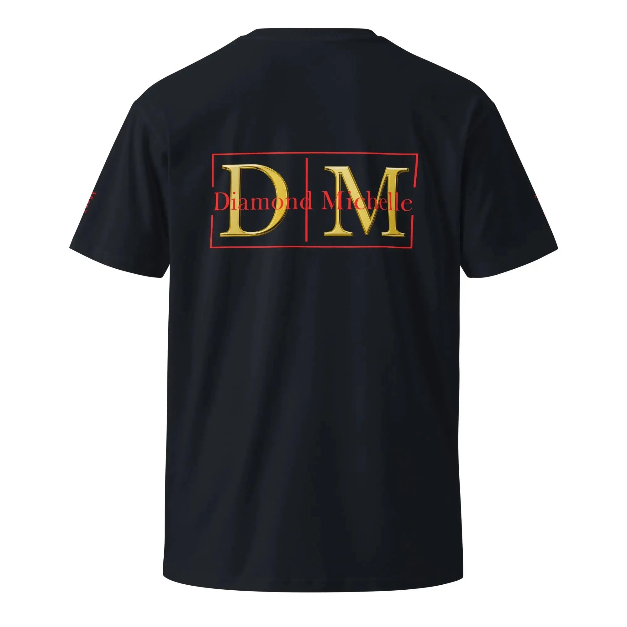 Diamond Michelle Unisex Premium T-Shirt Navy (Back View)
