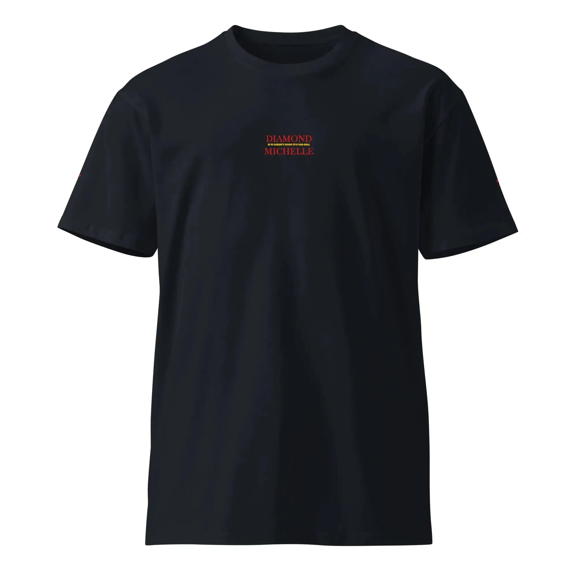 Diamond Michelle Unisex Premium T-Shirt Navy (Front View)