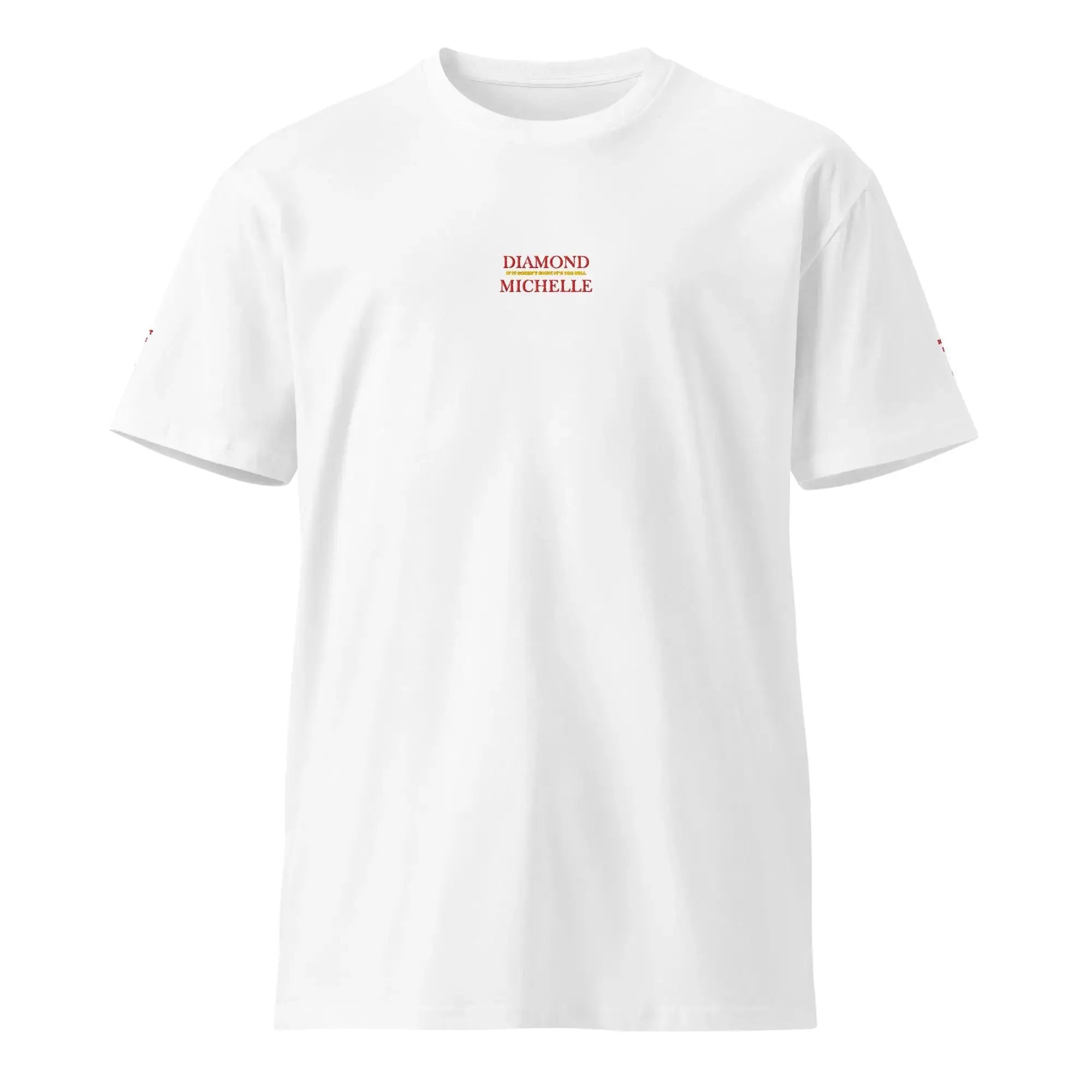 Diamond Michelle Unisex Premium T-Shirt White (Front View)