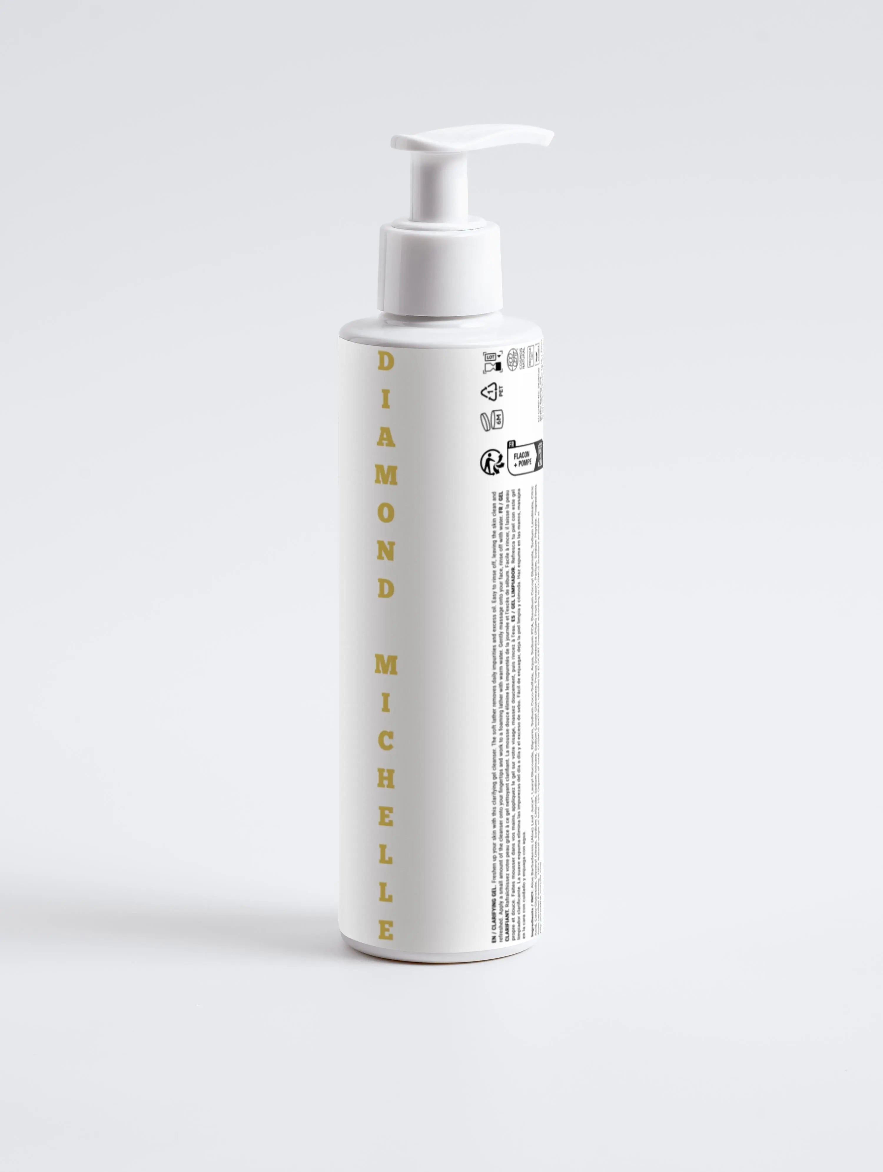 DIAMOND CARE Clear Complexion Anti-Age Cream by Diamond Michelle on a light gray background (side view)