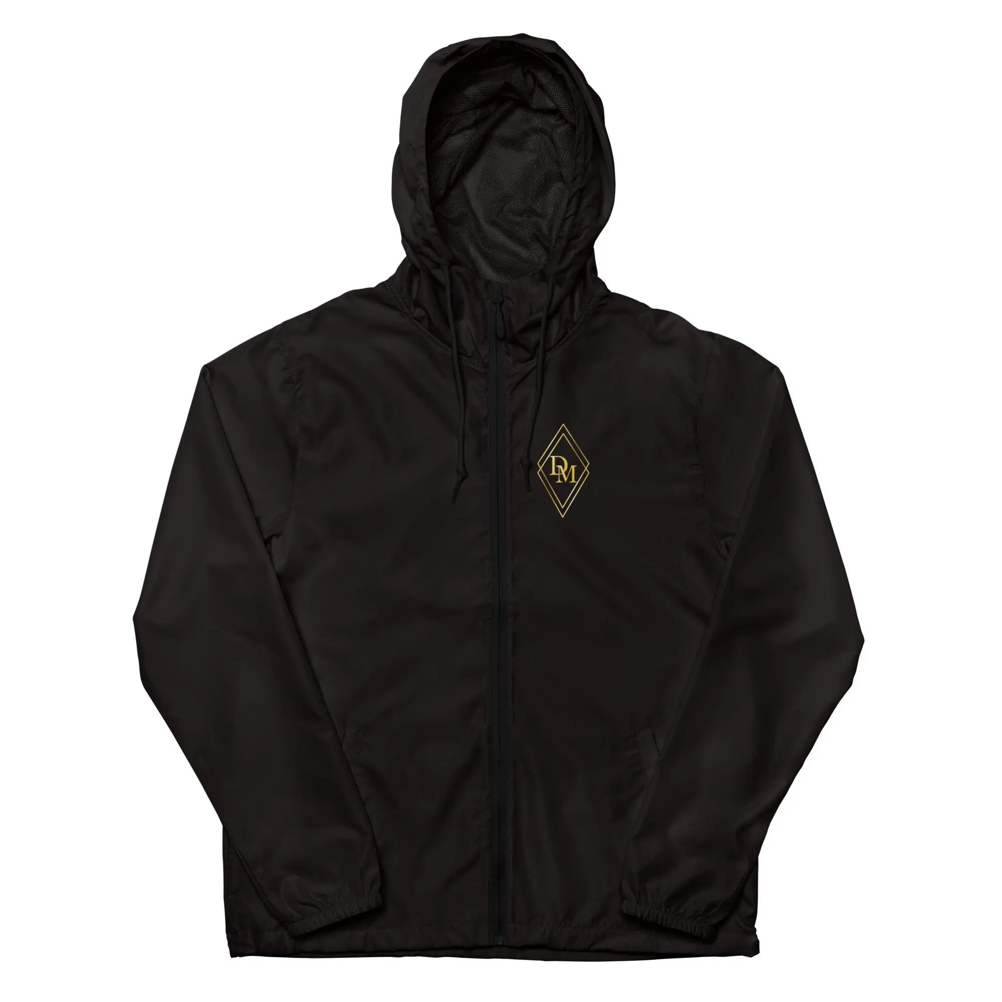 Black lightweight luxury zip up windbreaker for everyday wear by Diamond Michelle