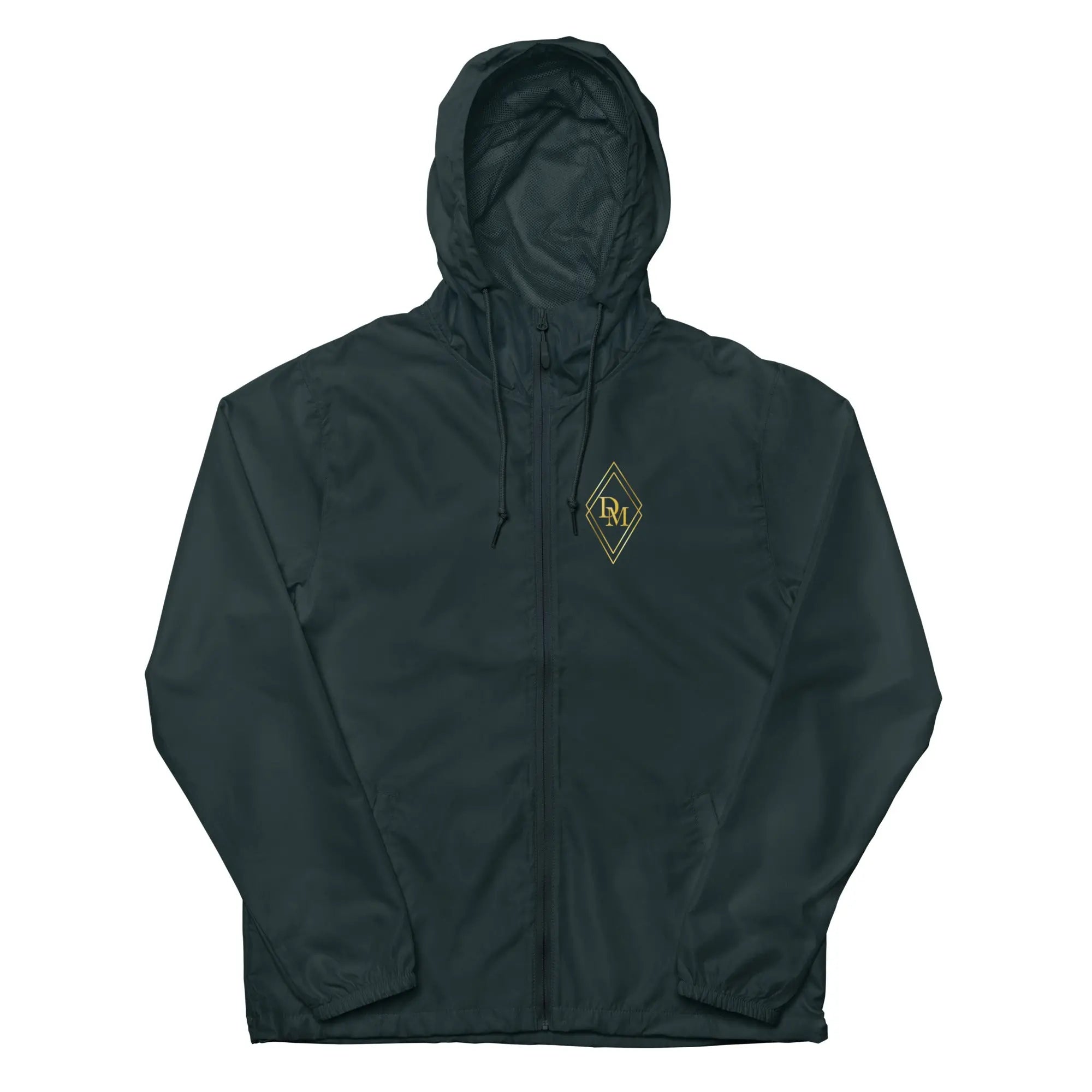 Classic navy lightweight luxury zip up windbreaker for everyday wear by Diamond Michelle
