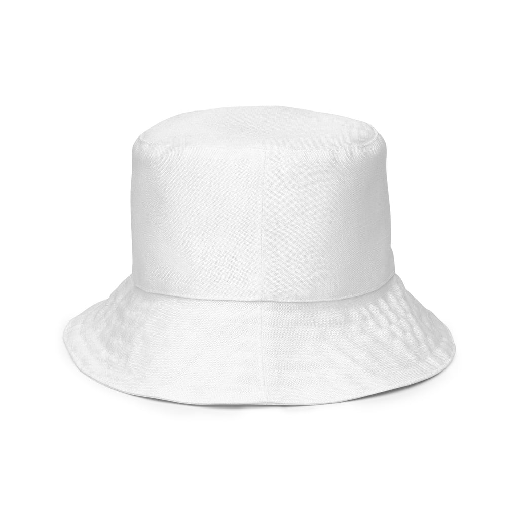 White bucket hat on a white background
