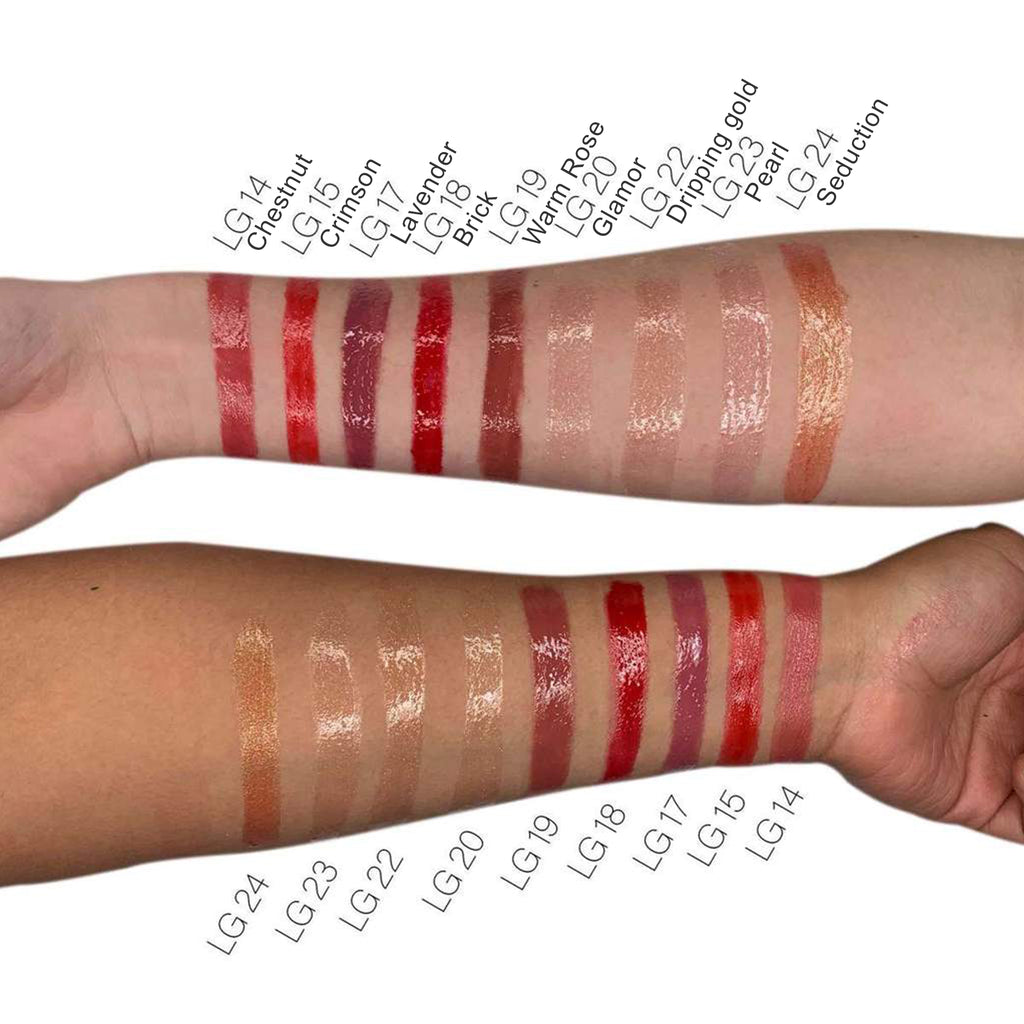 Diamond Glow Dripping Gold Lip Gloss Pigmentation swatch