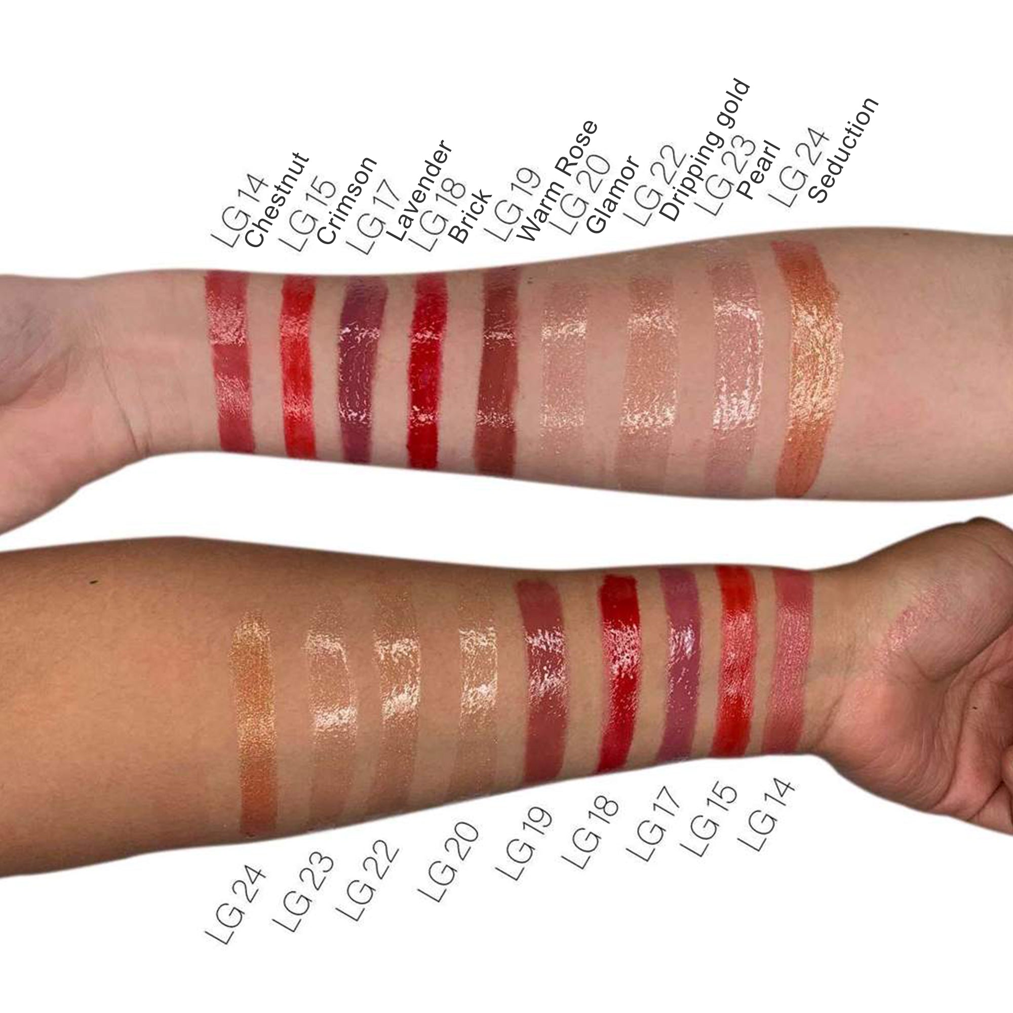 Diamond Glow Dripping Gold Lip Gloss Pigmentation swatch