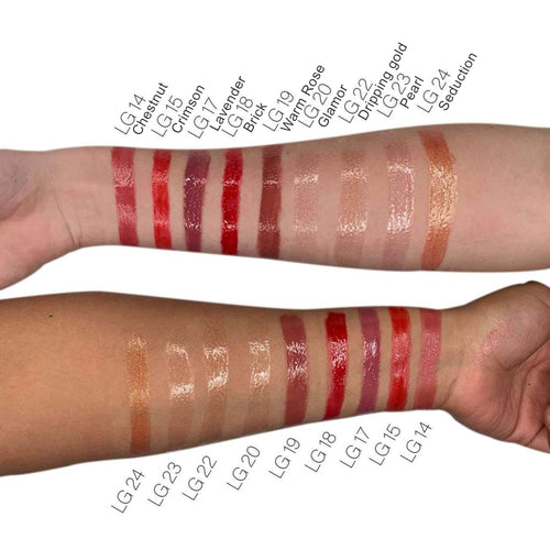 Diamond Glow Dripping Gold Lip Gloss Pigmentation swatch