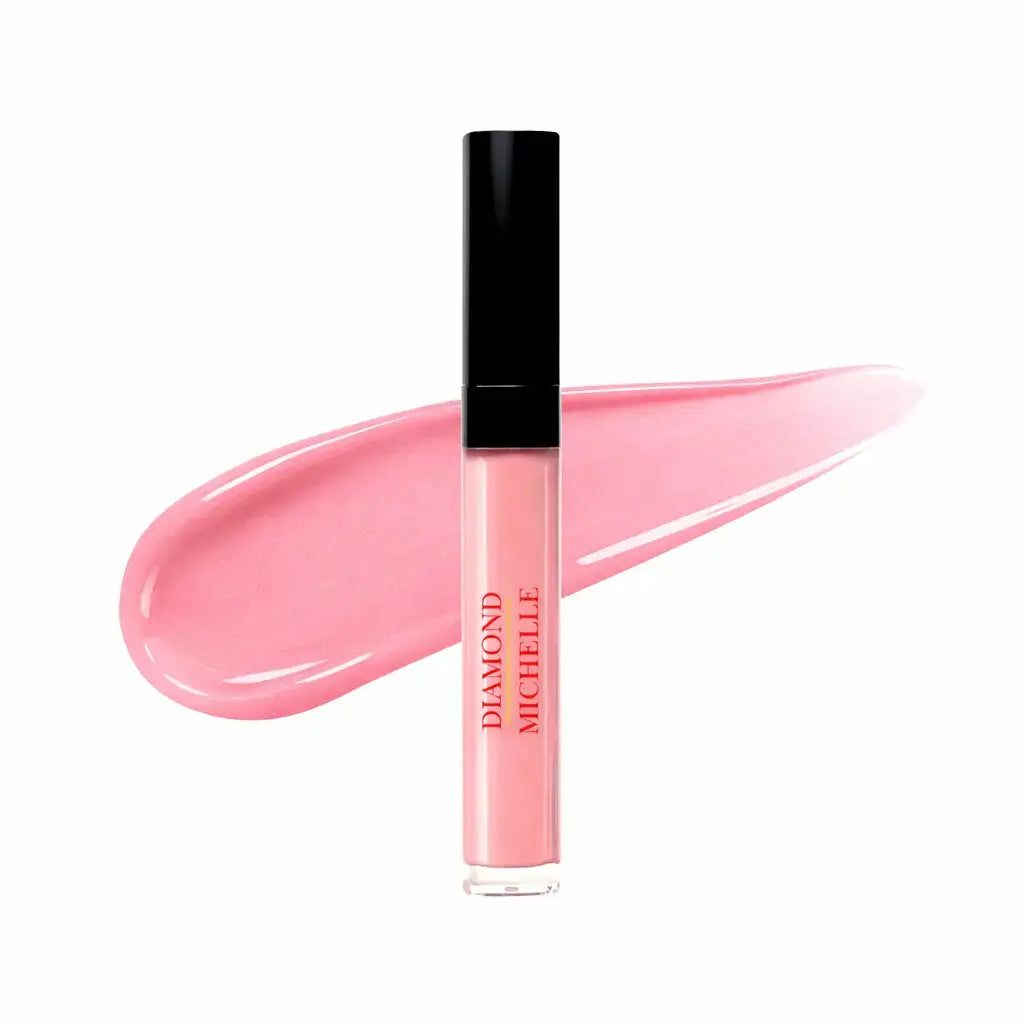 Diamond Glow Lip Oil - Pink Crush Product Photo with Swatch