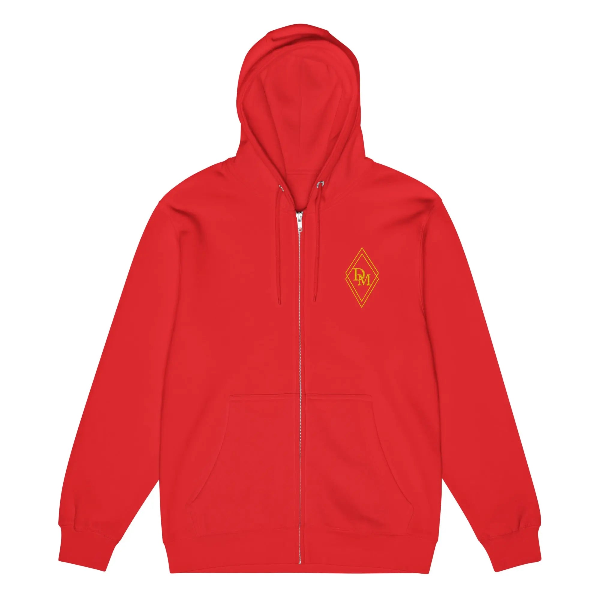 Premium zip up hoodie in red luxury streetwear by Diamond Michelle