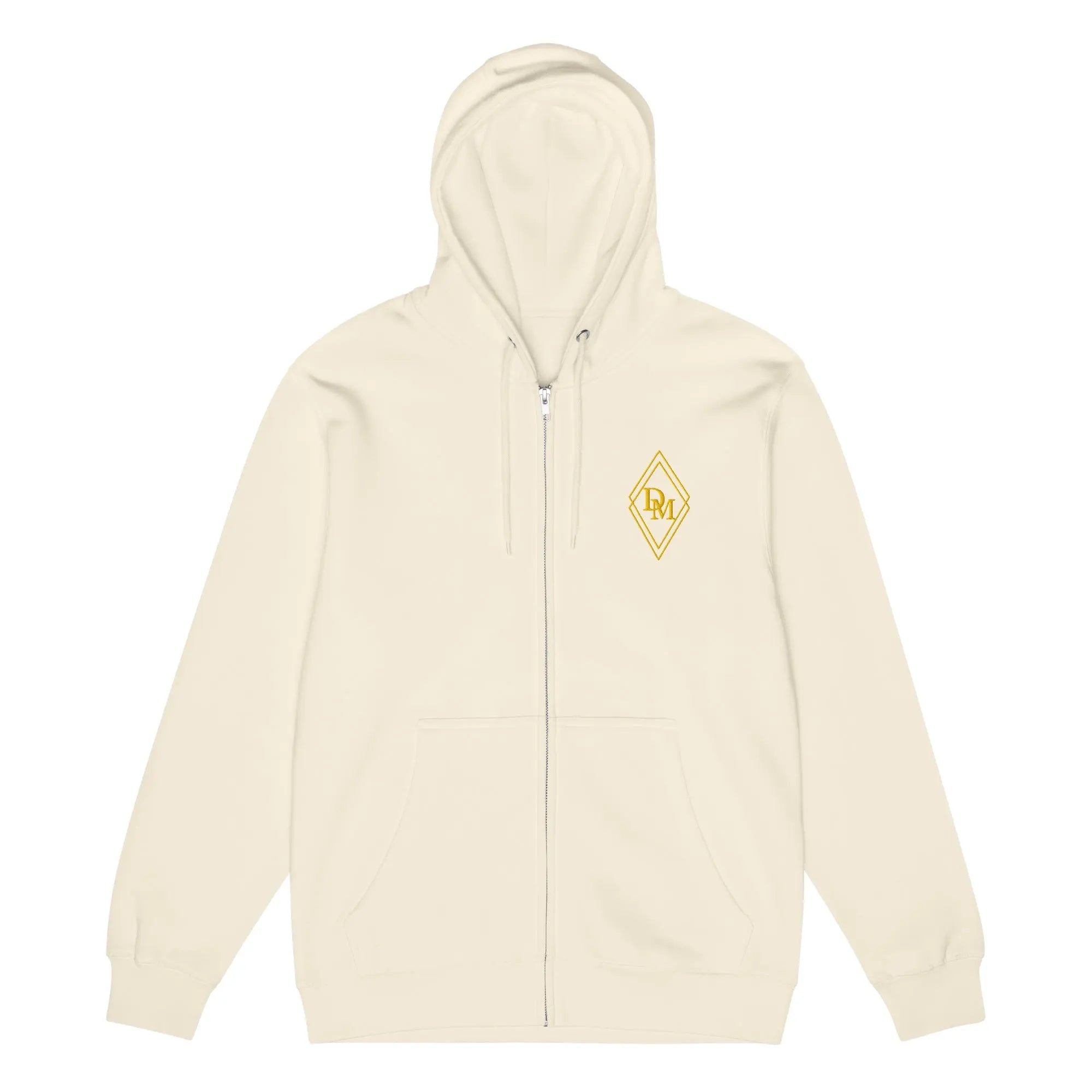 Premium zip up hoodie in sandshell luxury streetwear by Diamond Michelle