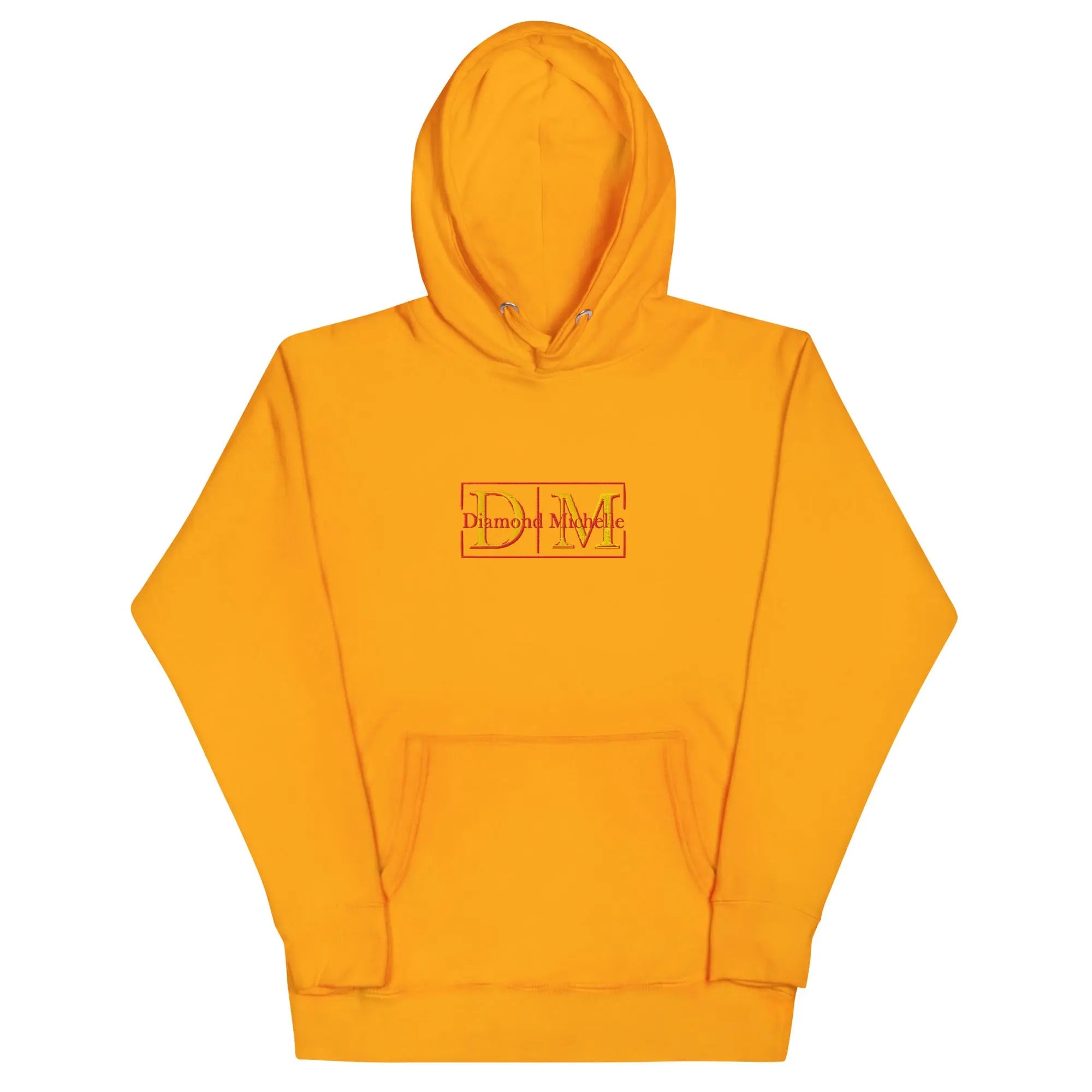 Team gold unisex luxury pullover hoodie with structured silhouette by Diamond Michelle
