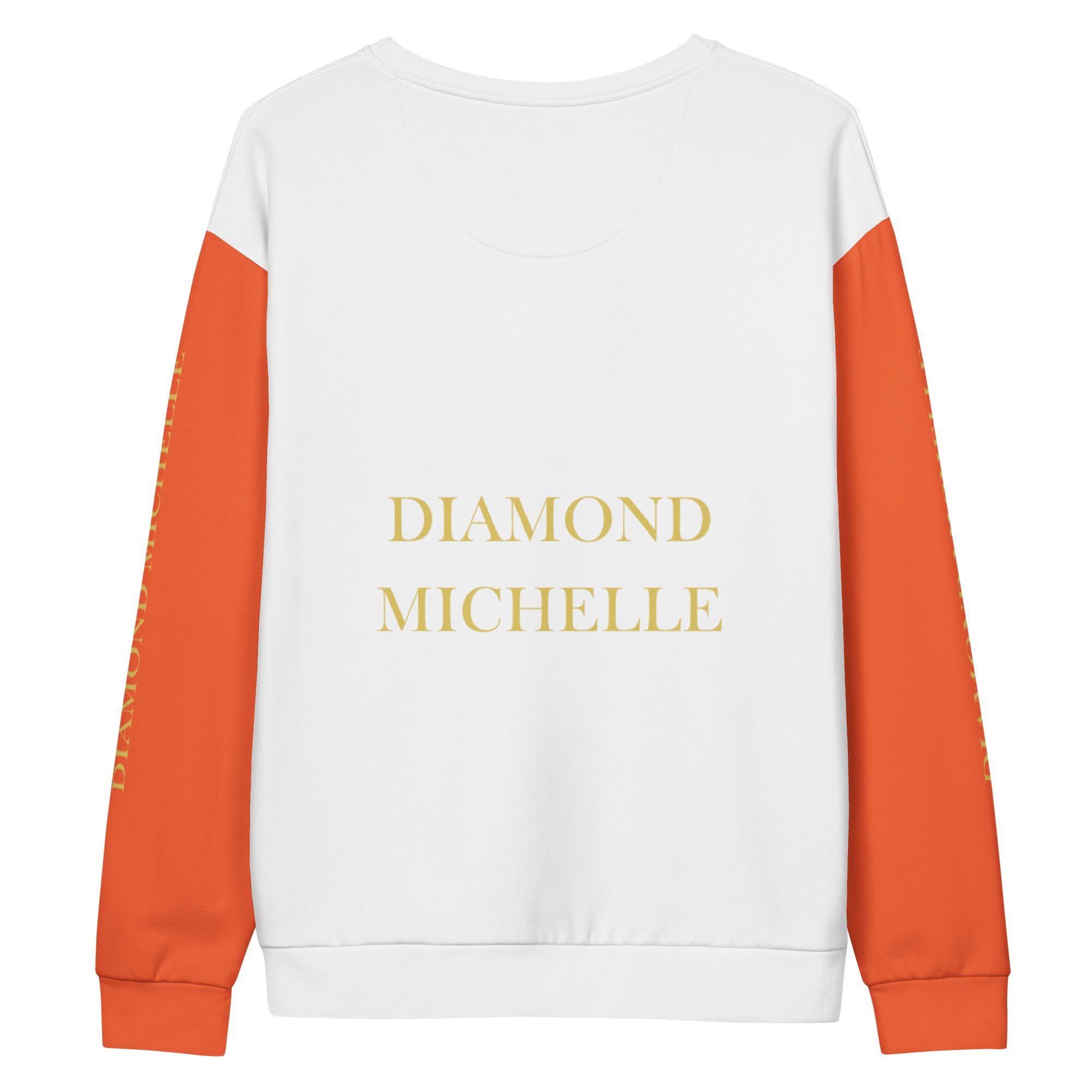 Diamond Michelle's Outrageous Orange Luxe Cotton Sweatshirt Product Photo (Back)