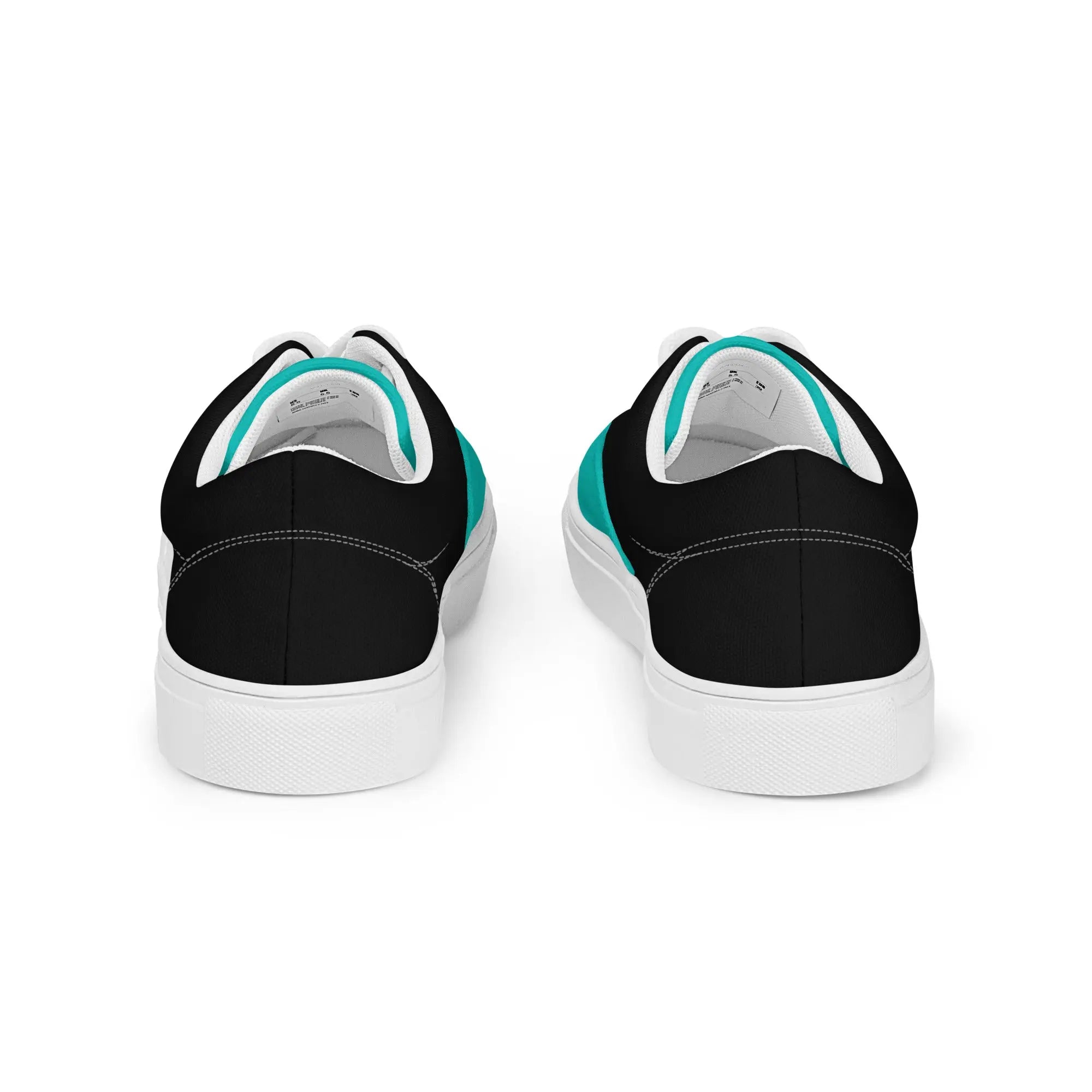 Men's Iris Blue, Black, and White K Smith Lace-Ups back view on a white background