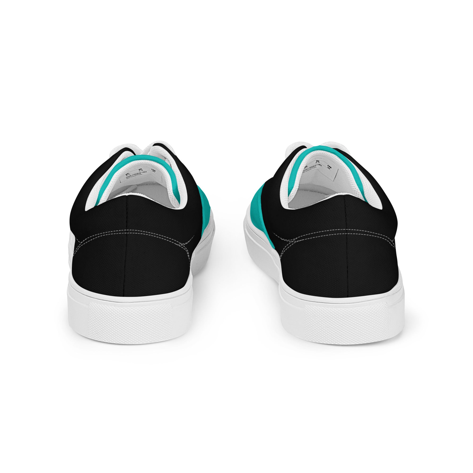 Men's Iris Blue, Black, and White K Smith Lace-Ups back view on a white background