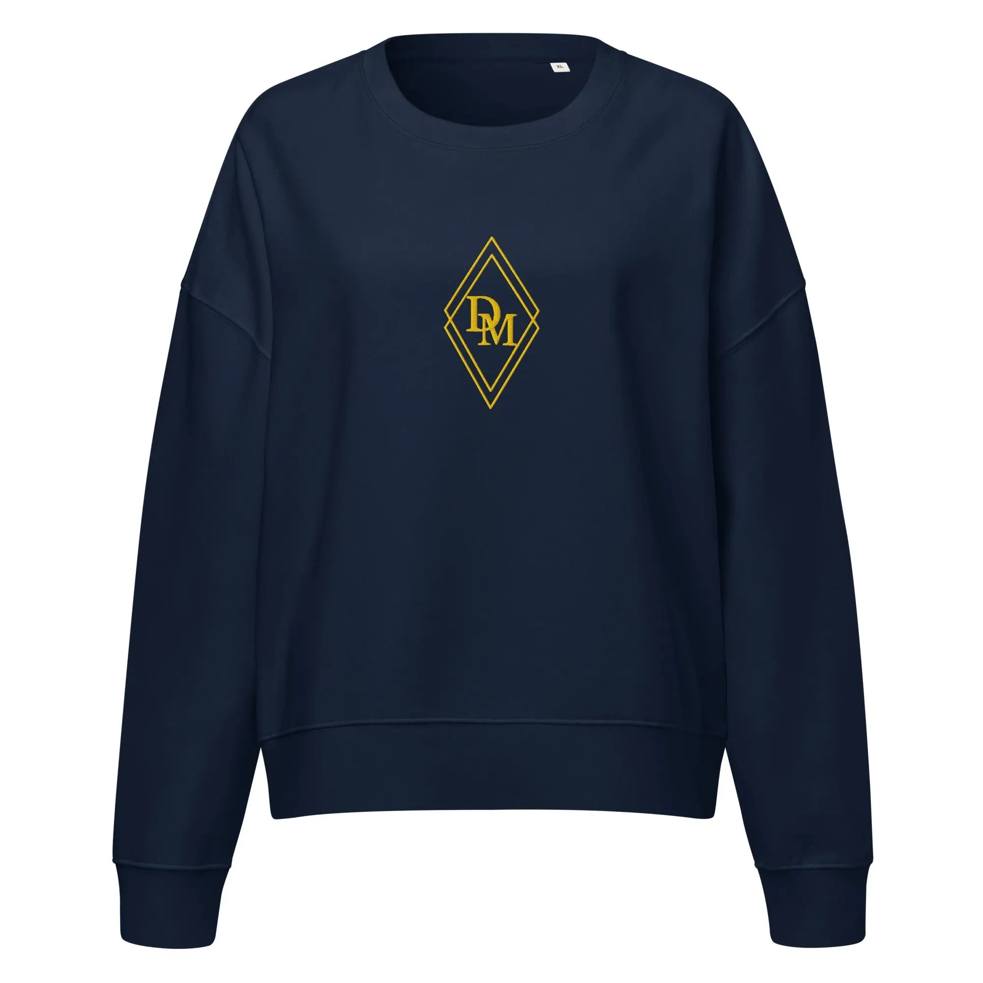 Women's Celeste Luxe Organic Crew Neck Sweatshirt french navy front view on a white background