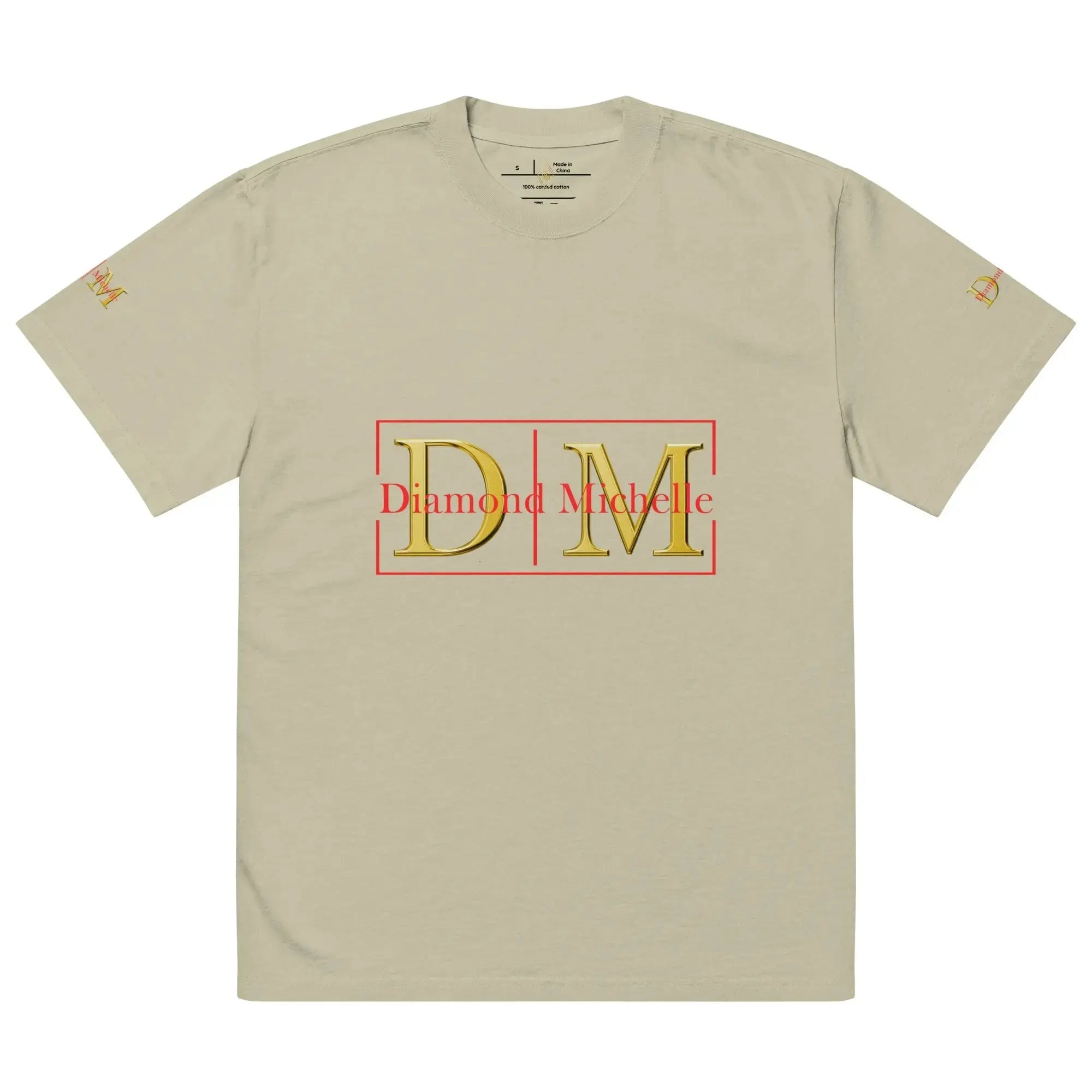 Diamond Michelle Oversized Faded Eucalyptus Colored T-shirt
