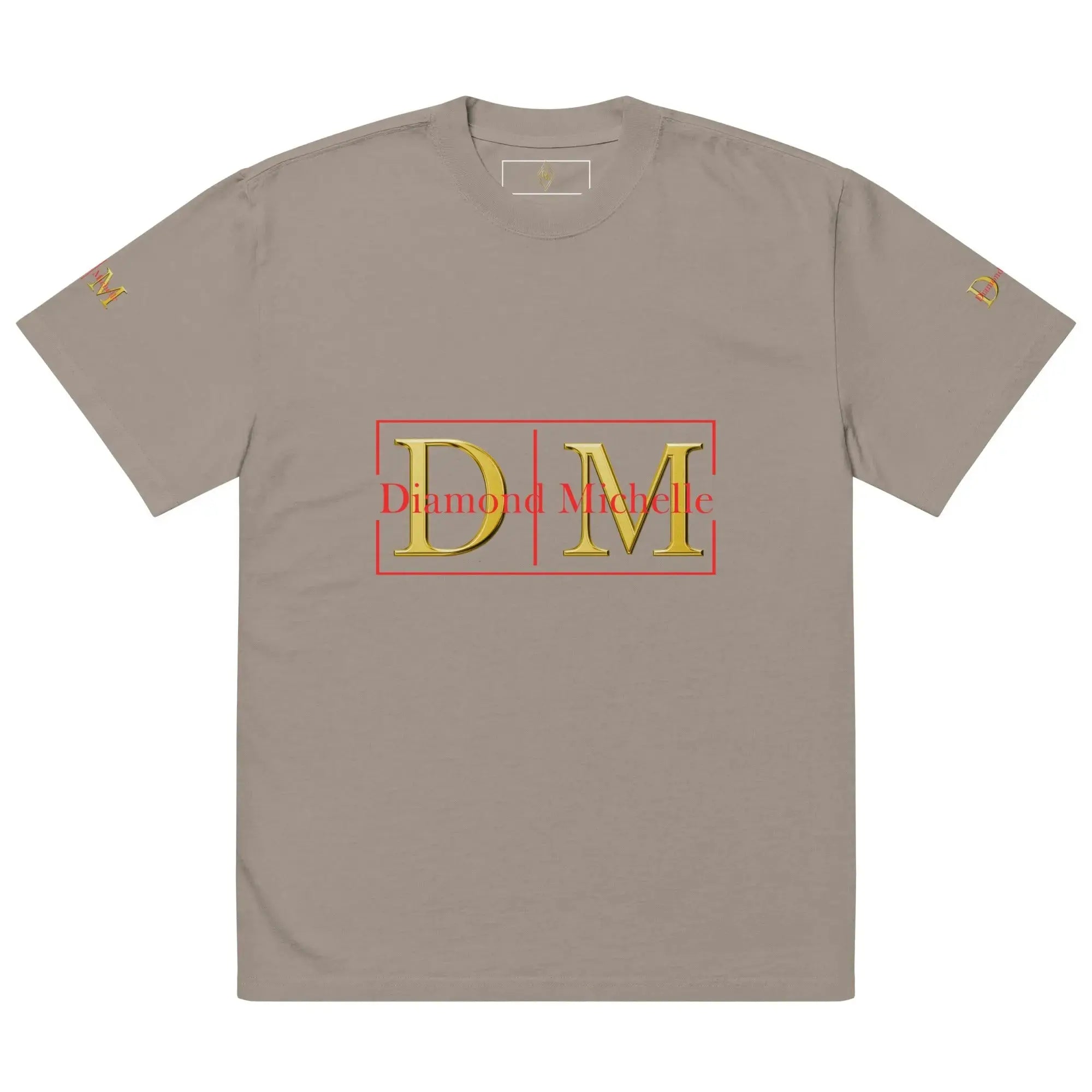 Diamond Michelle Oversized Faded Grey T-shirt