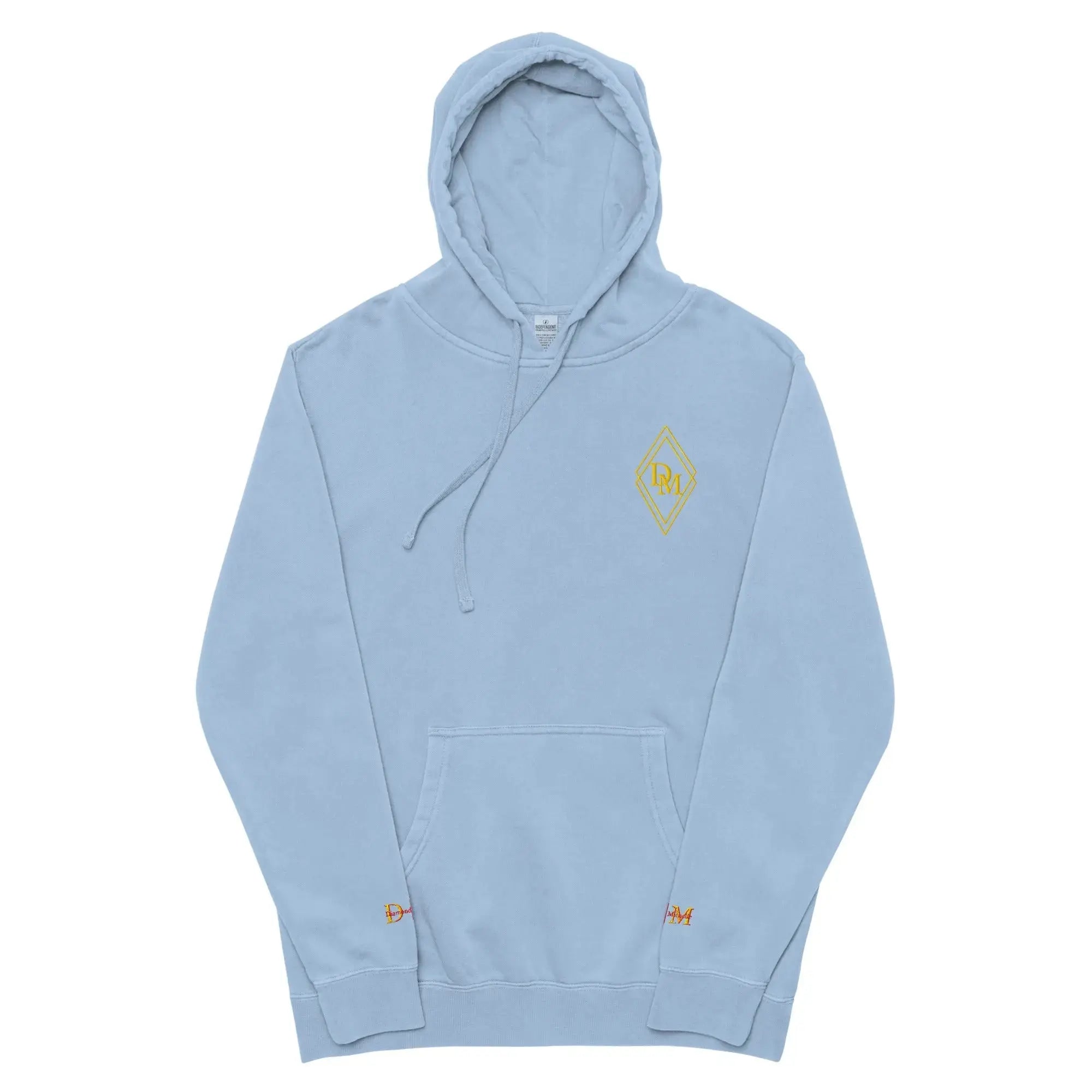 Diamond Michelle Unisex Light Blue Pigment-Dyed Hoodie