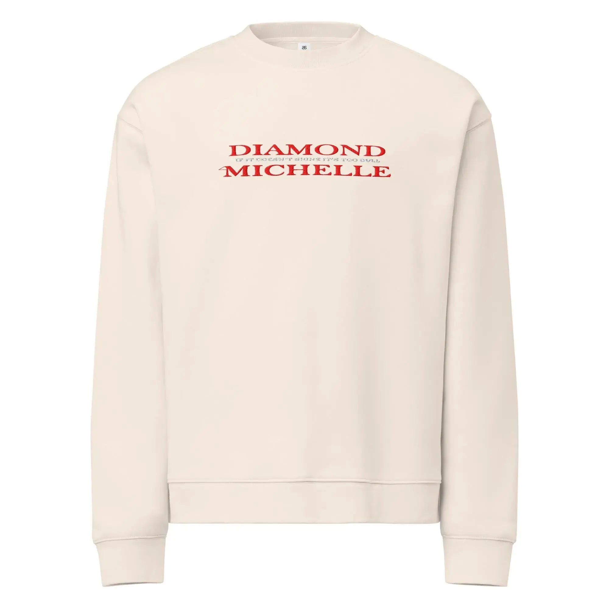 Diamond Michelle Bone Unisex Relax Crew Neck Sweatshirt (Front View)