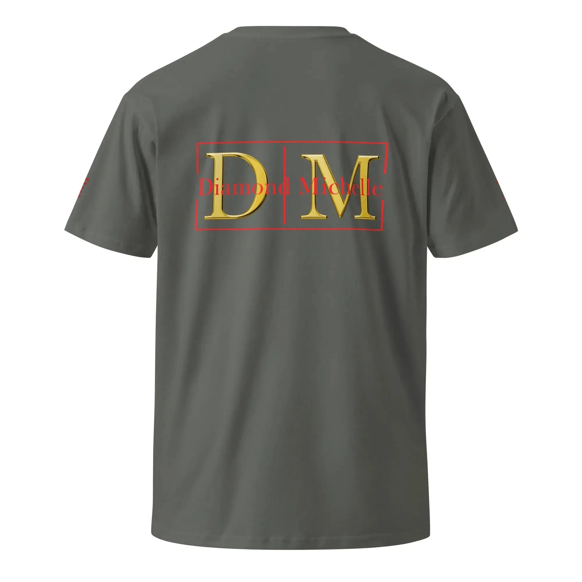Diamond Michelle Unisex Premium T-Shirt Charcoal (Back View)