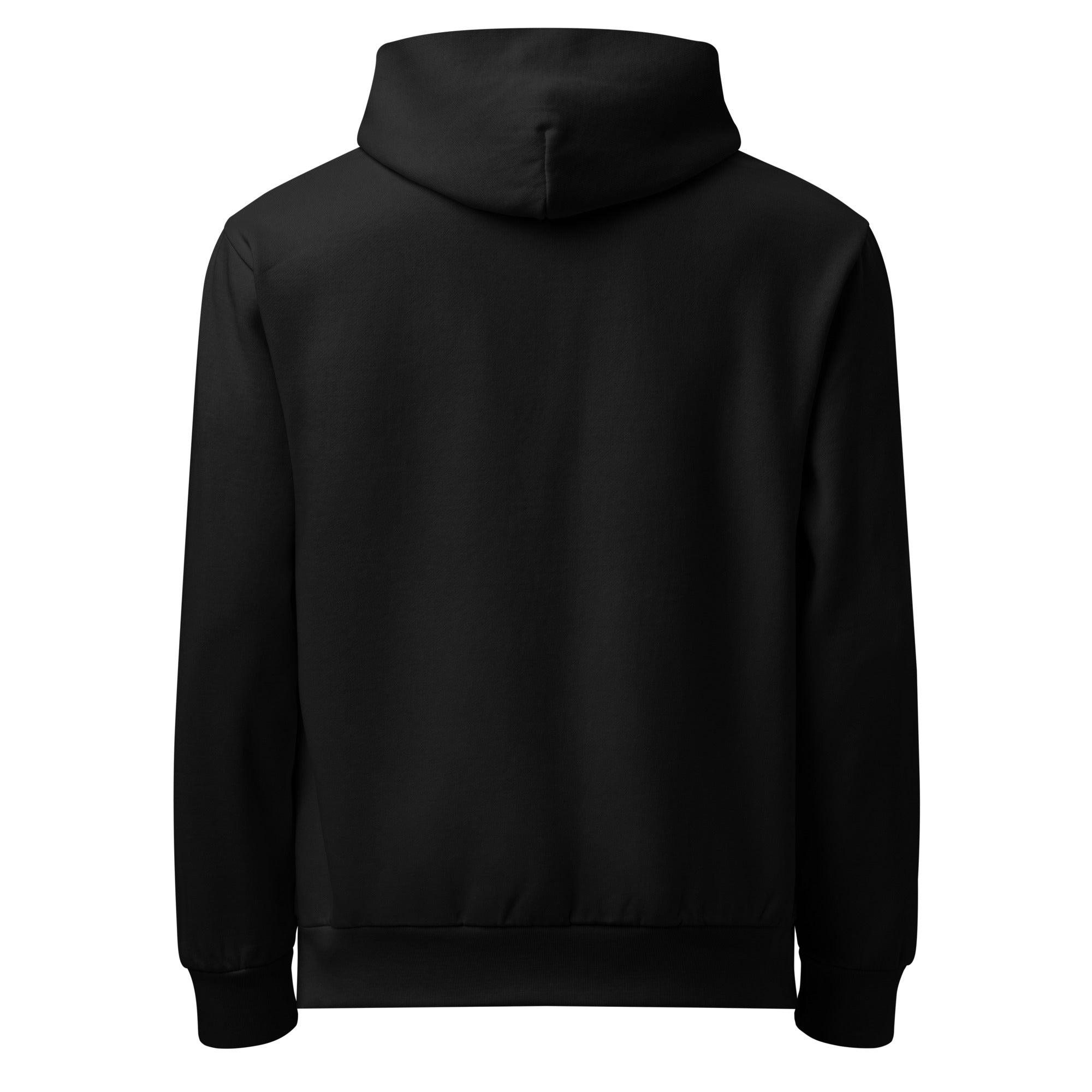 The Derrick Luxe Urban Hoodie (black) back view
