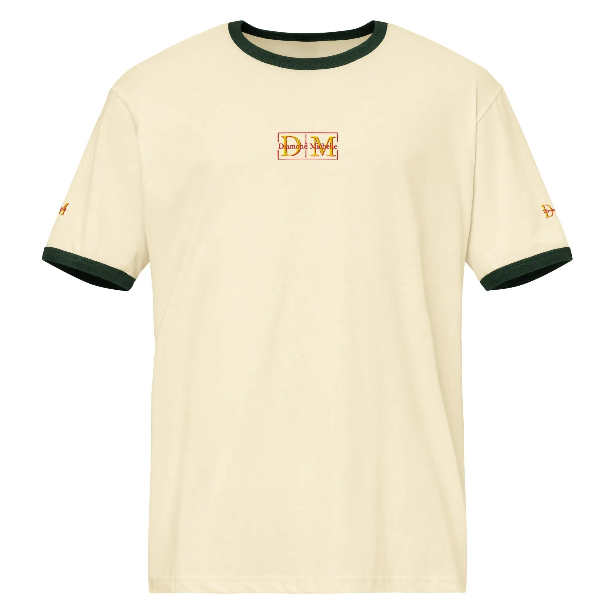 Diamond Michelle Unisex 2-Tone T-Shirt (Natural and Forest Green)