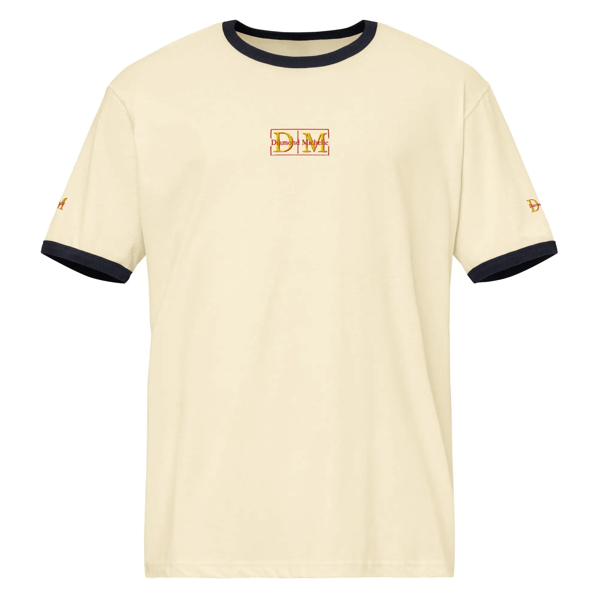 Diamond Michelle Unisex 2-Tone T-Shirt (Natural and Midnight Navy)